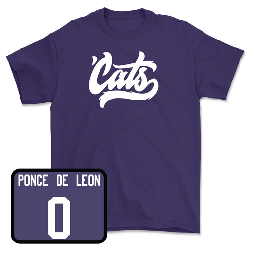 Purple Men's Soccer 'Cats Tee  - Rafael Ponce de Leon