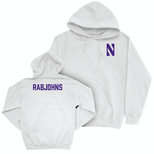 Northwestern Women's Tennis White Logo Hoodie  - Kiley Rabjohns