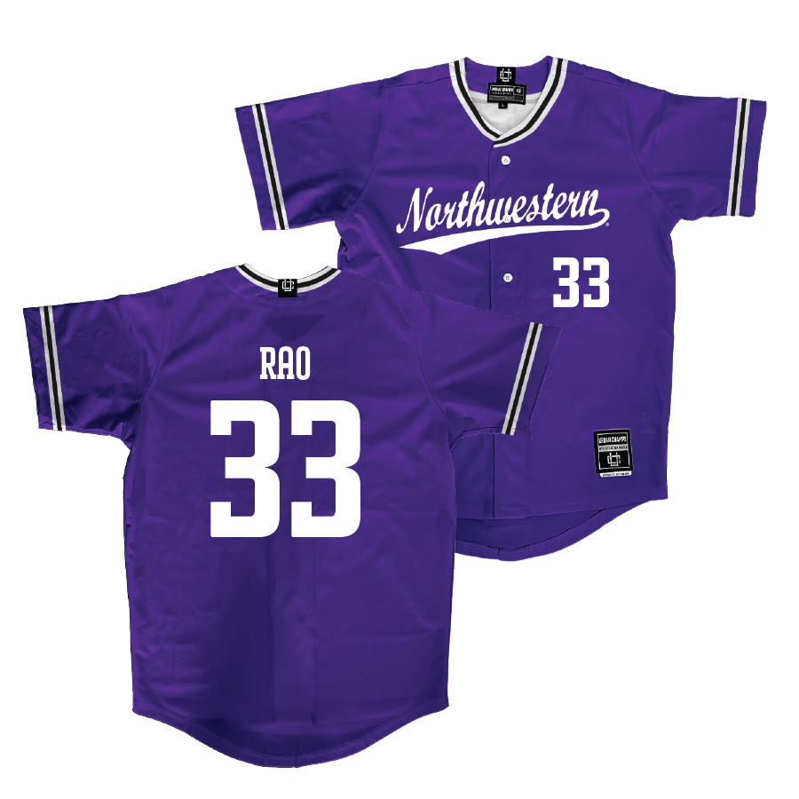 Northwestern Baseball Purple Jersey - Sonny Rao | #33