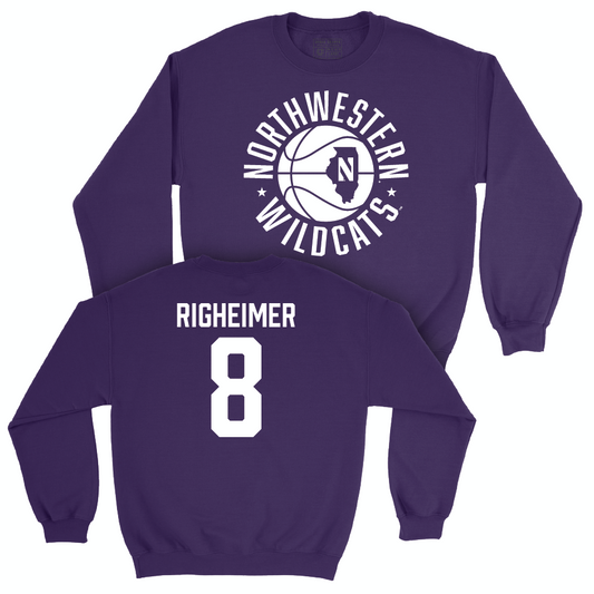 Northwestern Women's Basketball Purple Hardwood Crew  - Kat Righeimer