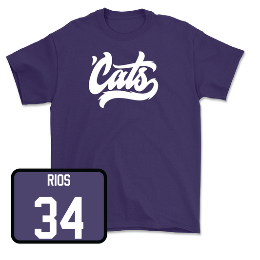 Purple Baseball 'Cats Tee - Lorenzo Rios