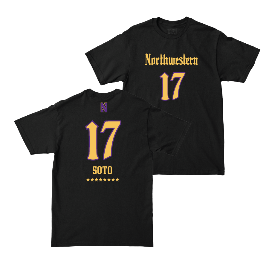 Northwestern Women's Lacrosse Black Shirsey Tee  - Jenna Soto