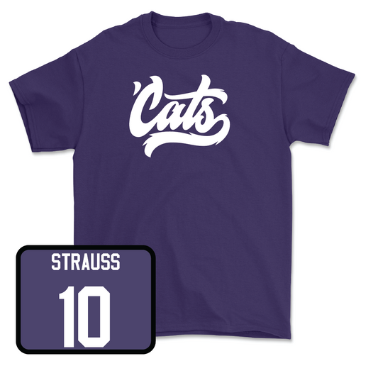 Purple Men's Basketball 'Cats Tee - Parker Strauss