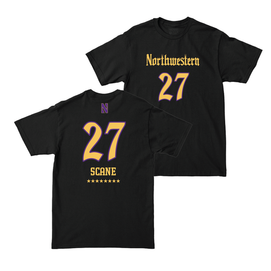 Northwestern Women's Lacrosse Black Shirsey Tee - Izzy Scane | #27