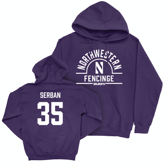 Northwestern Women's Fencing Purple Arch Hoodie  - Samantha Serban