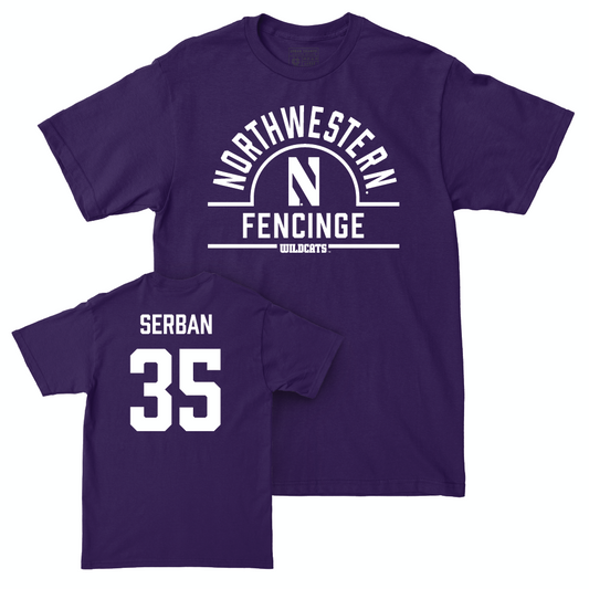 Northwestern Women's Fencing Purple Arch Tee  - Samantha Serban
