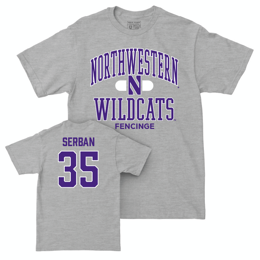 Northwestern Women's Fencing Sport Grey Classic Tee  - Samantha Serban