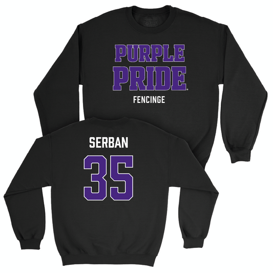 Northwestern Women's Fencing Black Purple Pride Crew  - Samantha Serban