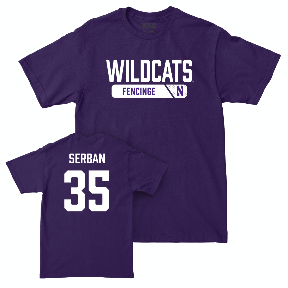 Northwestern Women's Fencing Purple Staple Tee  - Samantha Serban