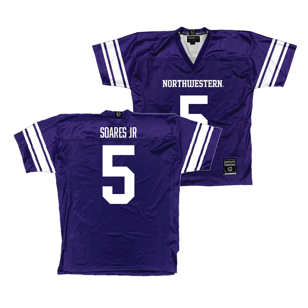 Purple Northwestern Football Jersey - Kenneth Soares Jr.