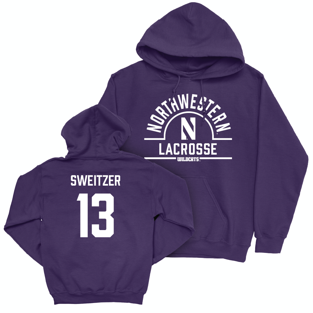 Northwestern Women's Lacrosse Purple Arch Hoodie  - Delaney Sweitzer