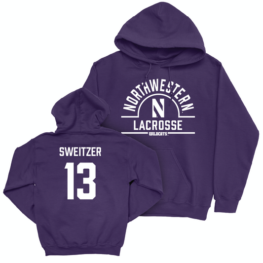 Northwestern Women's Lacrosse Purple Arch Hoodie  - Delaney Sweitzer