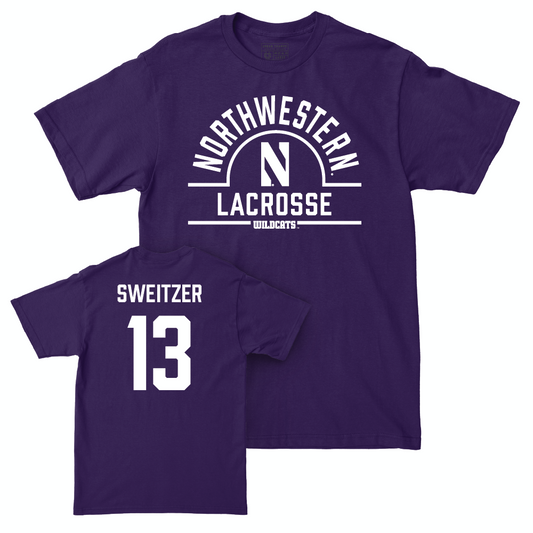 Northwestern Women's Lacrosse Purple Arch Tee  - Delaney Sweitzer
