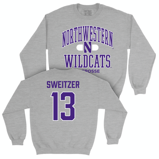 Northwestern Women's Lacrosse Sport Grey Classic Crew  - Delaney Sweitzer