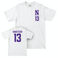 Northwestern Women's Lacrosse White Logo Comfort Colors Tee  - Delaney Sweitzer