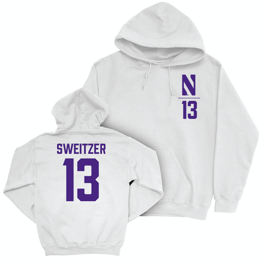 Northwestern Women's Lacrosse White Logo Hoodie  - Delaney Sweitzer