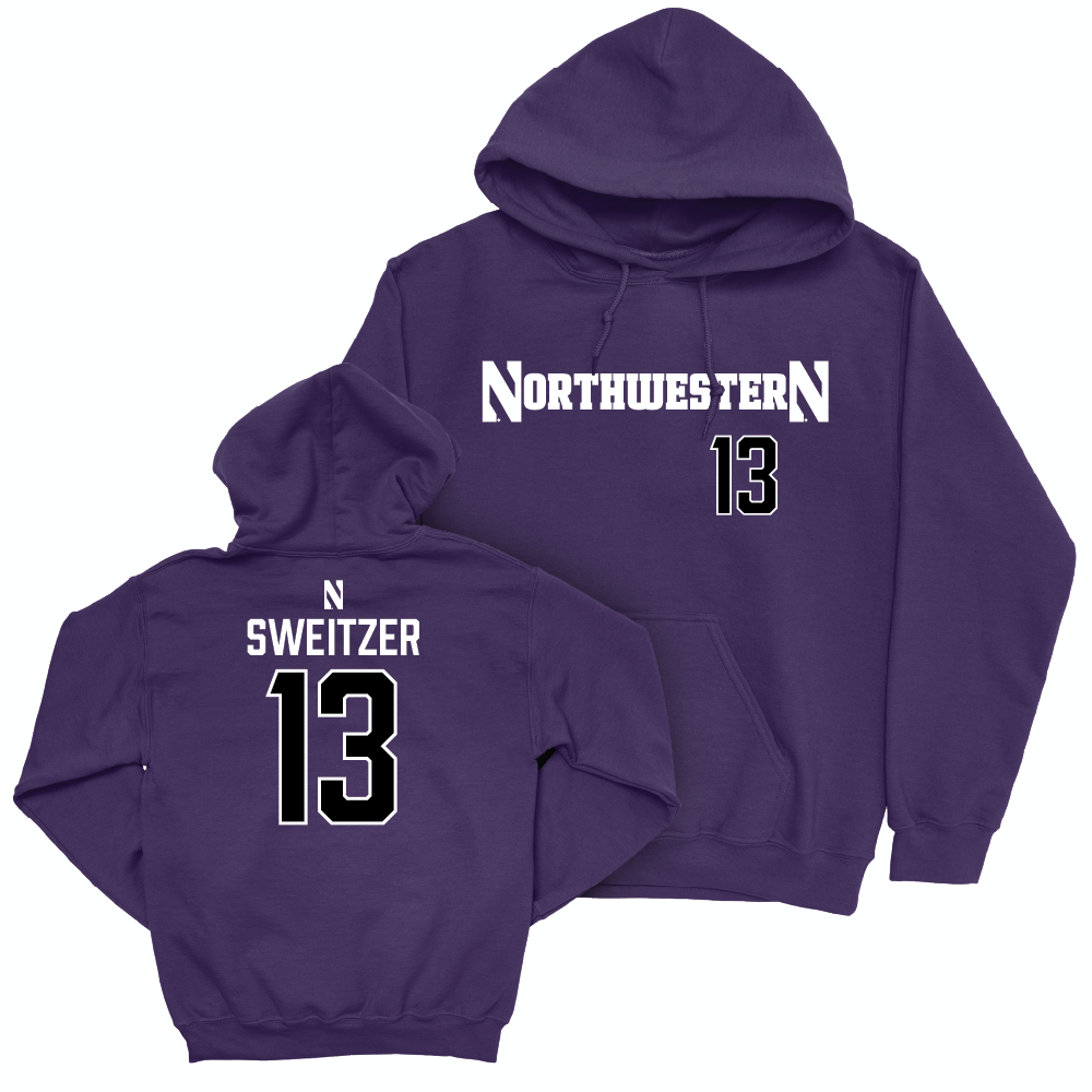 Northwestern Women's Lacrosse Purple Sideline Hoodie  - Delaney Sweitzer