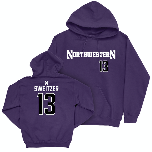Northwestern Women's Lacrosse Purple Sideline Hoodie  - Delaney Sweitzer