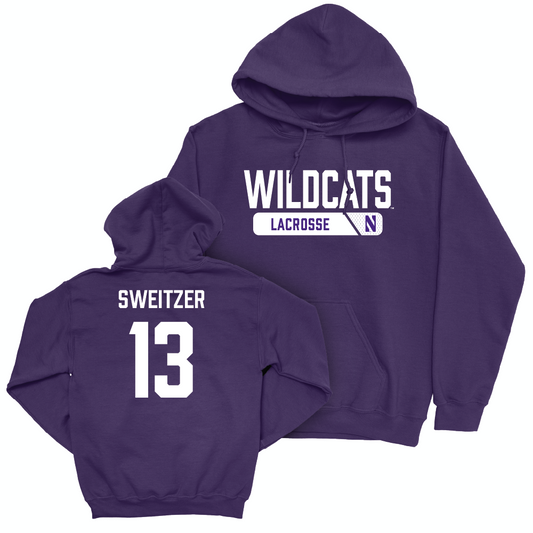 Northwestern Women's Lacrosse Purple Staple Hoodie  - Delaney Sweitzer