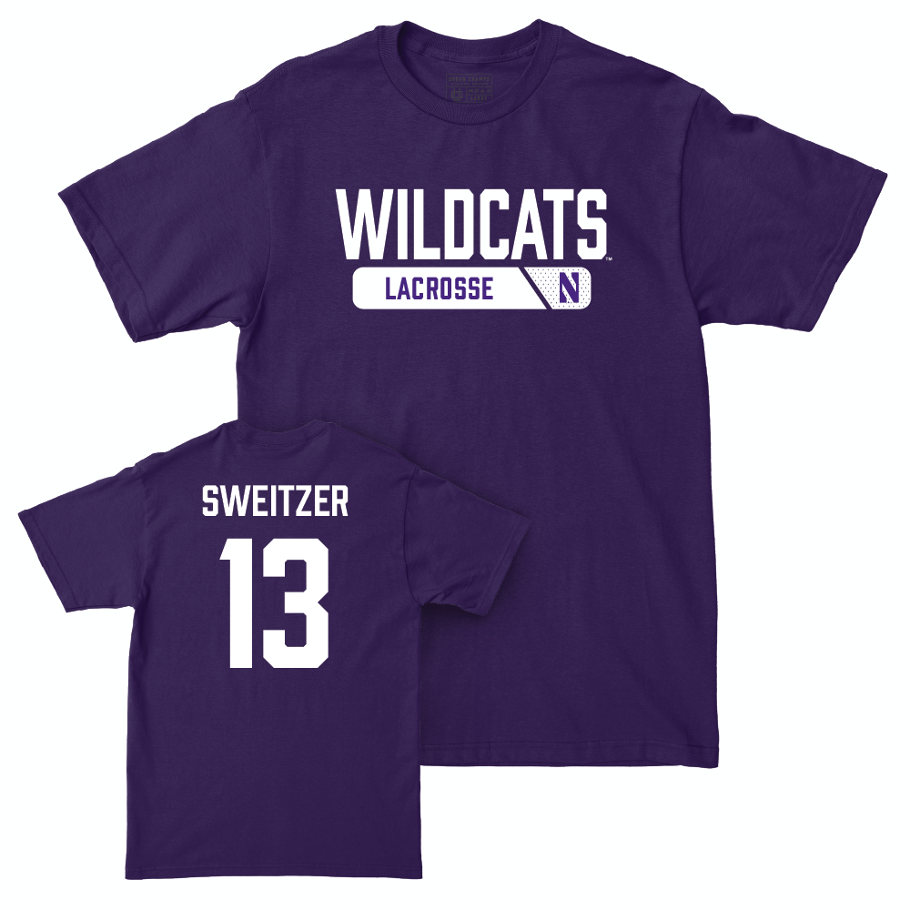 Northwestern Women's Lacrosse Purple Staple Tee  - Delaney Sweitzer
