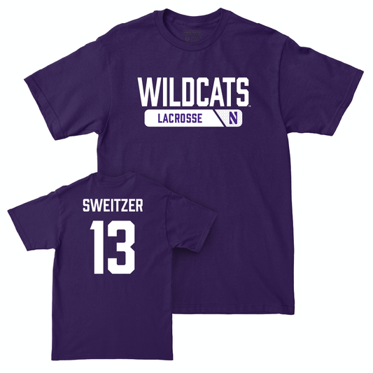 Northwestern Women's Lacrosse Purple Staple Tee  - Delaney Sweitzer