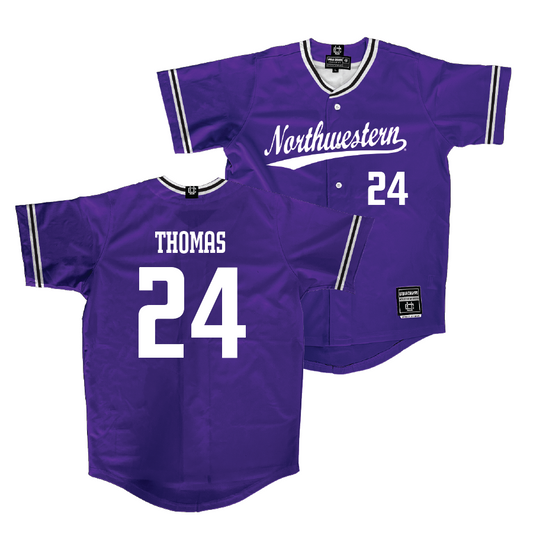 Northwestern Baseball Purple Jersey - Alex Thomas | #24