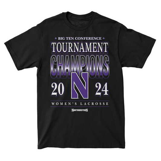 Northwestern Women's Lacrosse 2024 Conference Tournament Champions T-shirt by Retro Brand