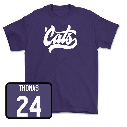 Purple Baseball 'Cats Tee - Alex Thomas
