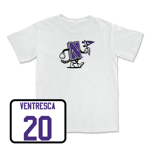 Women's Lacrosse White Mascot Comfort Colors Tee - Alexis Ventresca