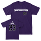 Northwestern Baseball Purple Sideline Tee  - Crawford Wade