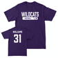 Northwestern Football Purple Staple Tee  - Tito Williams