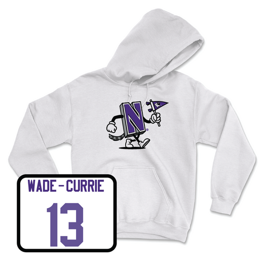 Women's Fencing White Mascot Hoodie - Ava Wade-Currie