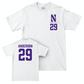 Northwestern Football White Logo Comfort Colors Tee  - Grissim Anderson