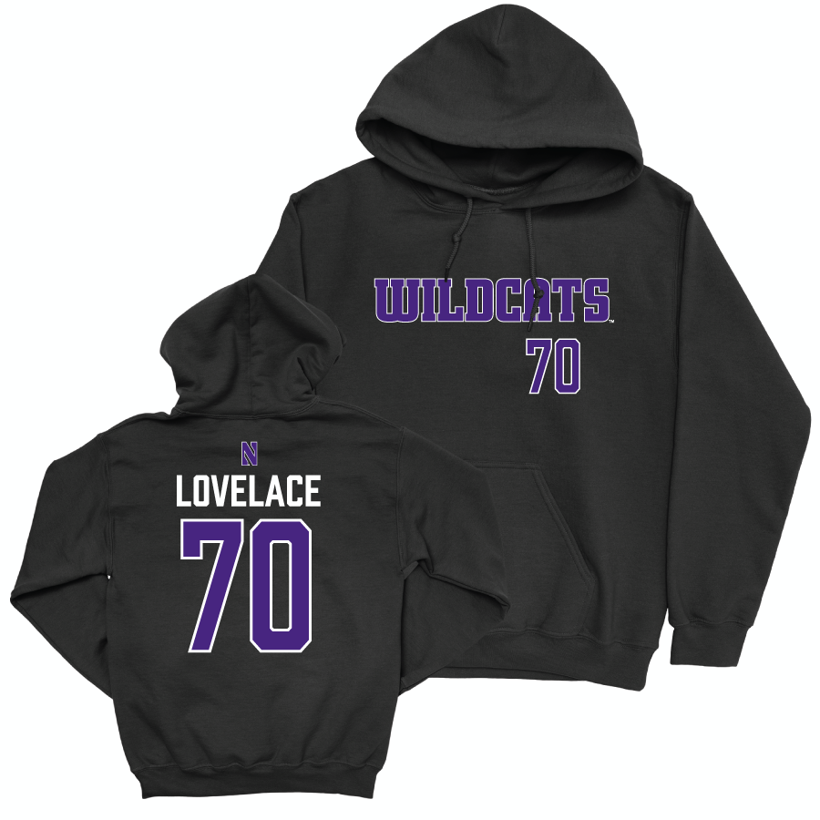 Northwestern Football Black Club Hoodie  - Cooper Lovelace