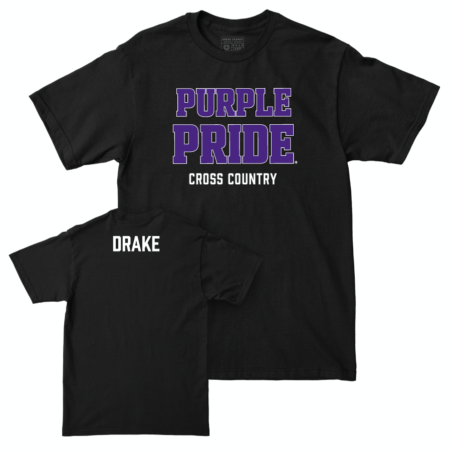 Northwestern Women's Cross Country Black Purple Pride Tee  - Cary Drake