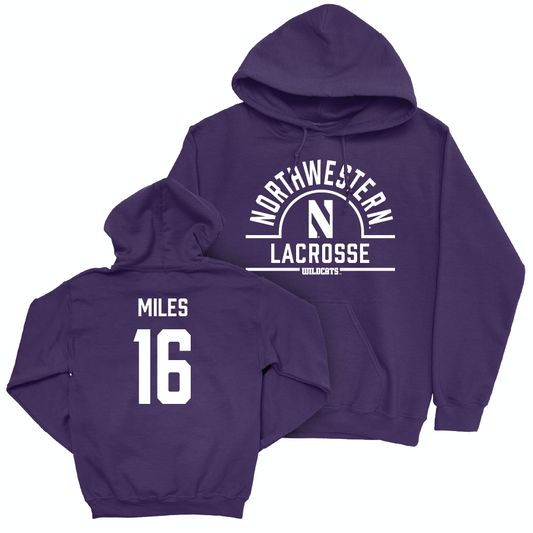 Northwestern Women's Lacrosse Purple Arch Hoodie  - Niki Miles