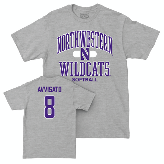 Northwestern Softball Sport Grey Classic Tee  - Kaylie Avvisato