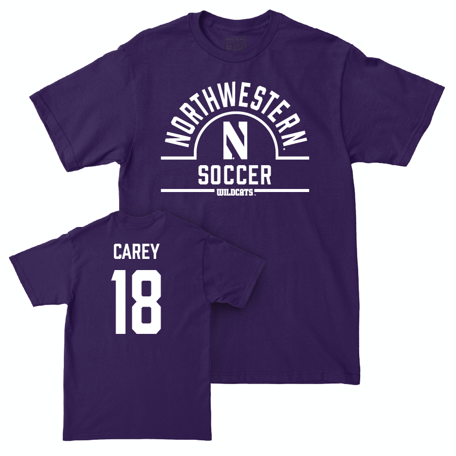 Northwestern Women's Soccer Purple Arch Tee  - Holland Carey