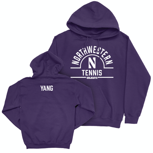 Northwestern Men's Tennis Purple Arch Hoodie  - Vincent Yang