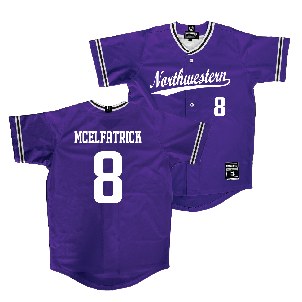 Northwestern Baseball Purple Jersey   - Owen McElfatrick