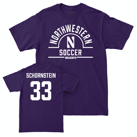 Northwestern Women's Soccer Purple Arch Tee  - Tanna Schornstein