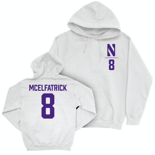 Northwestern Baseball White Logo Hoodie  - Owen McElfatrick