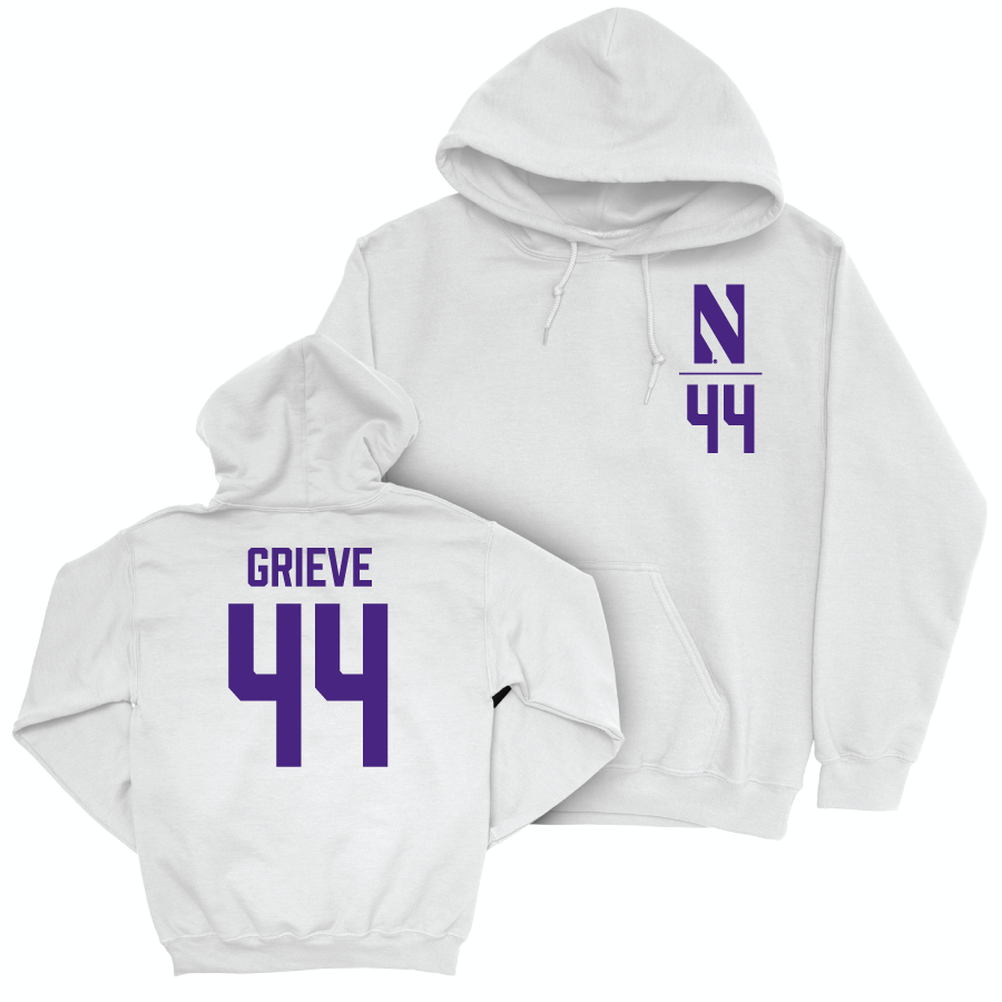 Northwestern Women's Lacrosse White Logo Hoodie  - Camille Grieve