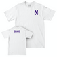 Northwestern Women's Cross Country White Logo Comfort Colors Tee  - Cary Drake