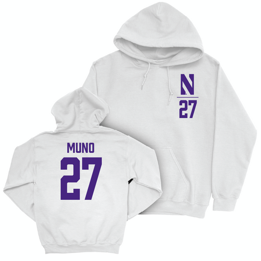 Northwestern Softball White Logo Hoodie  - Ainsley Muno