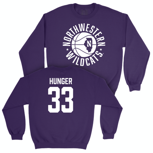 Northwestern Men's Basketball Purple Hardwood Crew  - Luke Hunger