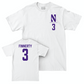 Northwestern Women's Soccer White Logo Comfort Colors Tee  - Maddie Finnerty