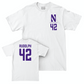 Northwestern Women's Lacrosse White Logo Comfort Colors Tee  - Hannah Rudolph