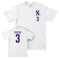 Northwestern Women's Lacrosse White Logo Comfort Colors Tee  - Aditi Foster