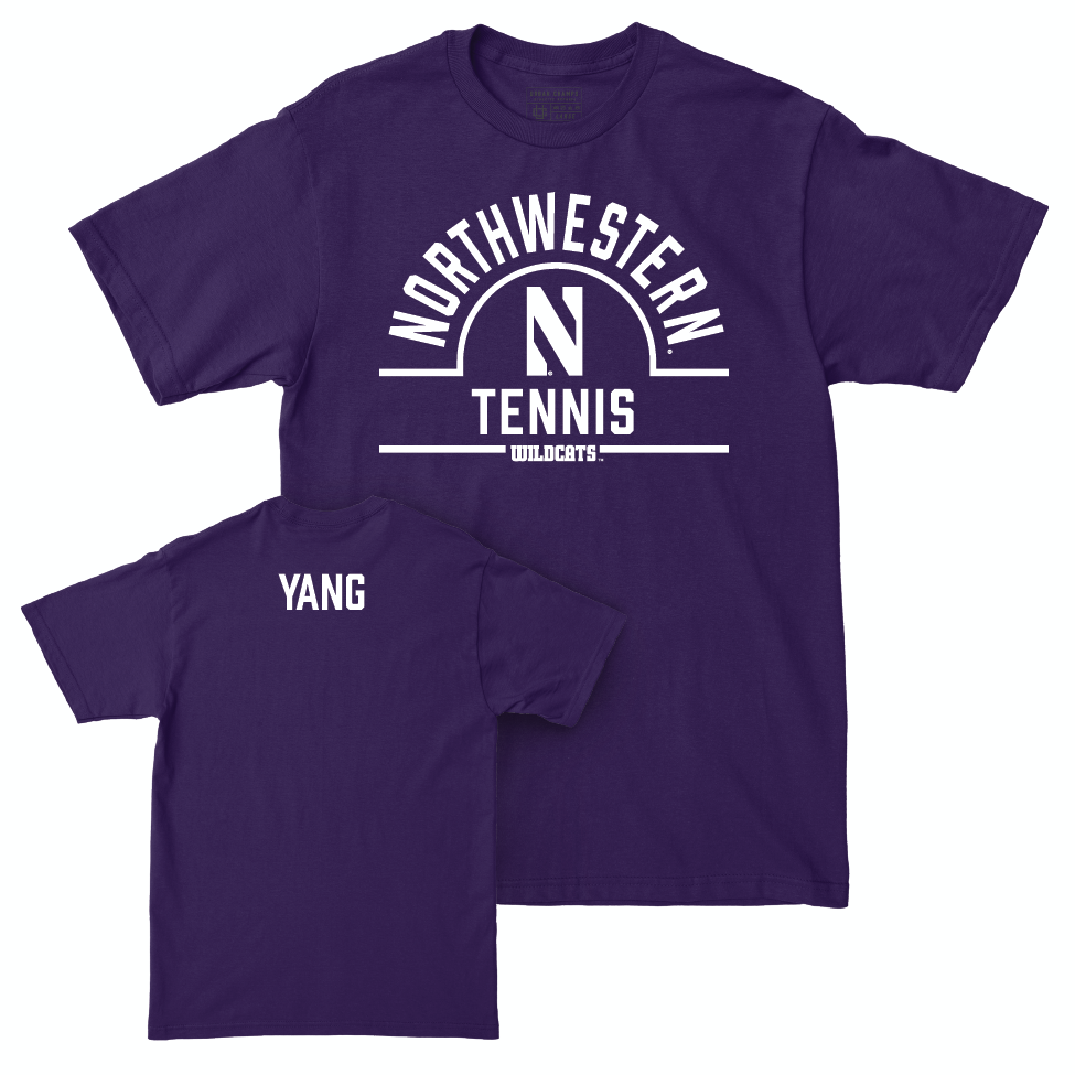 Northwestern Men's Tennis Purple Arch Tee  - Vincent Yang